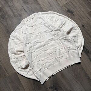 Vintage 90s WFU University Press Print College Sweater M&N Specialty Co - Mens L